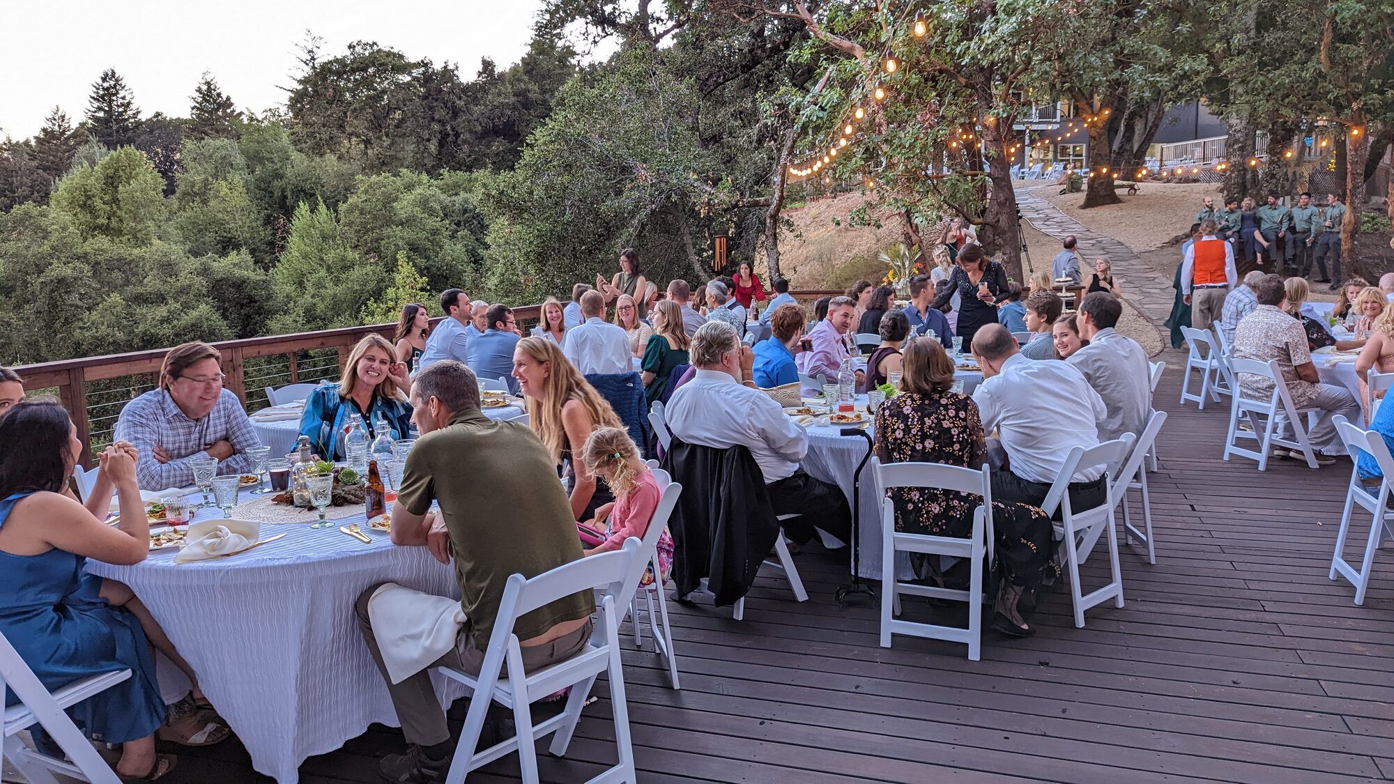 Dinner on the deck at Living Well