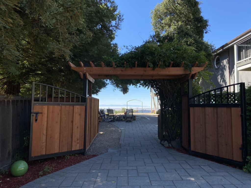 Entrance gate at Living Well Event Center, a Santa Cruz Mountains wedding venue near Los Gatos